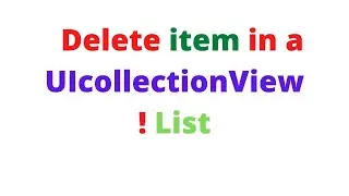 How to delete item in a UICollectionview in swift