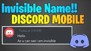 How to Get Invisible Name on DISCORD MOBILE - How to Become INVISIBLE on DISCORD MOBILE (Hindi)