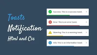 Create A Toast Notification in HTML CSS & JavaScript | Toast Notification in JavaScript