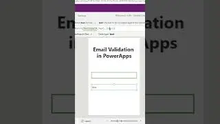 Email Validation in PowerApps 