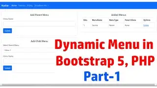 Dynamic Responsive navigation bar in PHP HTML  BOOSTRAP5 | Hindi | Part -1