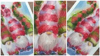 Мастер-Класс Новогодняя открытка акварелью. Christmas card