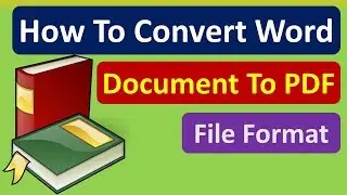 Office 2016 - How To Convert Word Document To PDF File Format