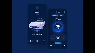 Electric car app animation