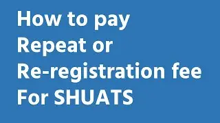 How to Pay Repeat/Re-registration Exam fee for SHUATS