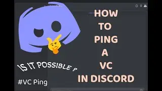 How to ping voice channels in Discord || Ping VC in Discord