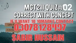 Mgt211 quiz no 2 2024 solution 100% correct ||Mgt 211 quiz 2 solution|| mgt 211 quiz no 2 #solution