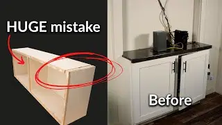 Cabinet bench and shiplap remodel. Mistakes almost ruined this project.