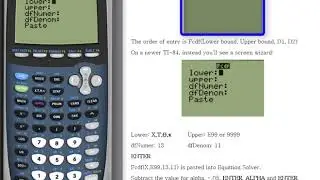 TI83/84: F Critical (Inverse F) using Solver and Fcdf