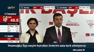 Ekrem İmamoğlu: İlçe seçim kurulu önlerini terk etmiyoruz