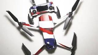 DJI Mavic 2 Zoom Drone Patriotic Skin Installation