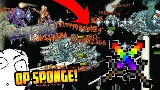 THE SPONGE vs DUNGEON GUARDIANS! - TERRARIA CALAMITY MOD - INSTA KILLING BOSSES!