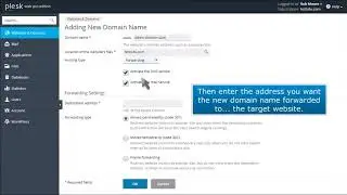 How to create a forwarding domain in Plesk