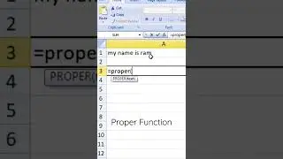 Proper Function #excelfunction #excelfunctions #excel