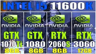 GTX 1070Ti vs GTX 1080 vs RTX 2060 SUPER vs RTX 3060 || PC GAMES TEST ||