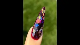 How to Create Beautiful Custom Mylar Gel Nail Art Tutorial