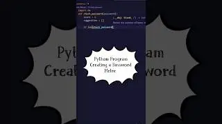Python Program Creating a Password Metre 