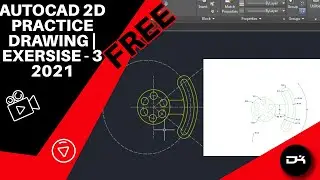 AutoCAD 2D Practice Drawing | Exercise 3 | Beginner to Advance Tutorial | Free Practice drawing 2021