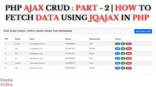 PHP AJAX CRUD-2 : How fetch data in Tabular format using AJAX In PHP