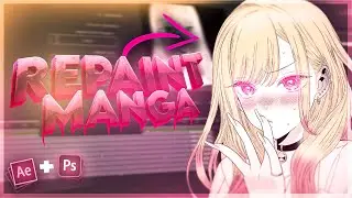 Redraw Manga in Photoshop for Manga Animation / Implement it in After Effects | AMV Tutorial