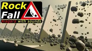 02 - Niagara Falling Rock & Brick with sound effects on Unreal Engine 4/5