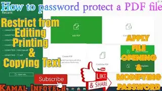 how to protect a pdf file with password | how to password protect a pdf file