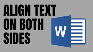 How to ALIGN Text in Word on BOTH Sides ( Left and Right )