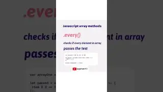 🖱️how to use every method in javascript | JS  Advanced | 