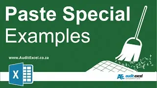 Paste special examples in Excel