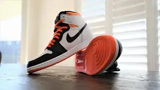 Air Jordan 1 High - Electro Orange, Close look and On-feet review