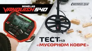 Minelab Vanquish 540.  Тест на мусорном ковре / МДРегион