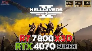 Helldivers 2 | RTX 4070 Super + R7 7800X3D | 1080p, 1440p, 4k benchmarks