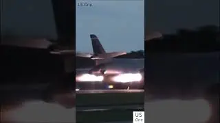 B 1 Bomber Taking Off