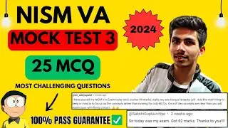 NISM VA MOCK TEST 2024 | NISM 5A EXAM PREPARATION | NISM MOCK TEST | 