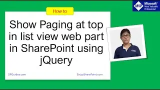 Show Paging at top in list view web part in SharePoint using jQuery