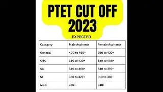 ptet cut off 2023 | ptet ki cut off kitni jayegi 2023 | #ptet | #shortsfeed | #youtubeshorts