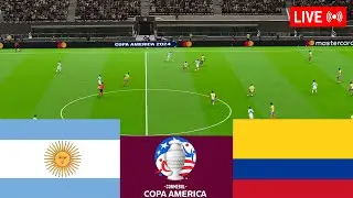 [LIVE] Argentina vs Colombia. 2024 Copa América Final Full Match - video game simulation Pes 21