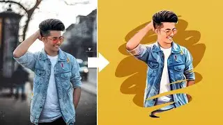 New Cartoon Portrait Splash Photo Editing Tutorial Easy Method