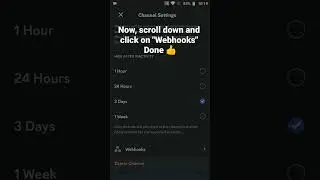 How to access Webhooks 📔 of a channel in Discord Mobile #roduz #discord #tutorial #webhooks #howto