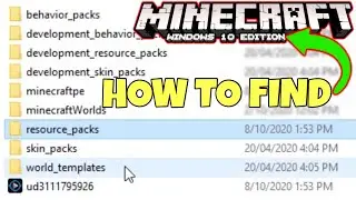 How To Find Resource & Behaviour Pack Files  Minecraft Windows 10 Edition (Locate com.mojang)