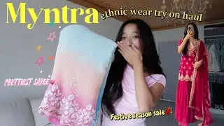 Myntra try on haul ethnic wears | saree & kurta sets🌸|