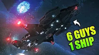 When 6 Players Fly 1 Ship! - Star Citizen Hammerhead Multicrew Combat