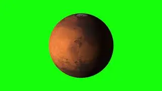 Planet Mars Rotating Against a Chroma Key Green Screen - Chroma Key - No Copyright