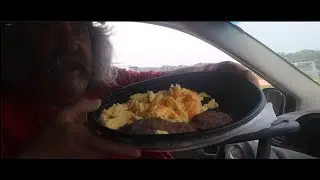 Having Bob Evans Scramble Eggs & Sausage Patties ASMR