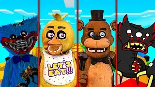 ✅ Minecraft LUCKY BLOCK RACE Poppy Playtime and FNAF HUGGY WUGGY FREDDY FAZBEAR CHICA KILLY WILLY