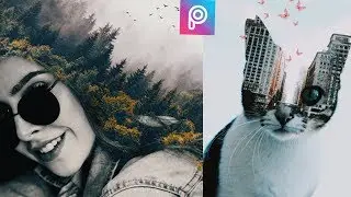 How to edit Photos with Picsart App.  Double Exposure tutorial 11.