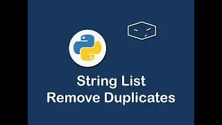 string list remove duplicates in python 😀