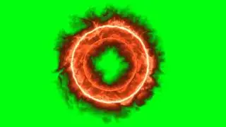 Circle ⭕ burning green screen effect 