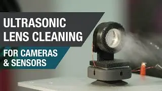 Ultrasonic lens cleaning for self-cleaning cameras