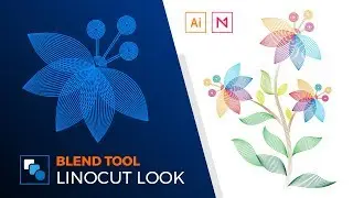 How to Make a Linocut effect in Adobe Illustrator cc using Blend Tool